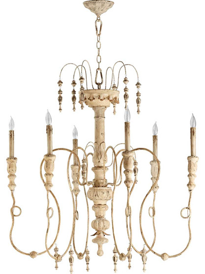 Palermo 6-Light Chandelier in Persian White.